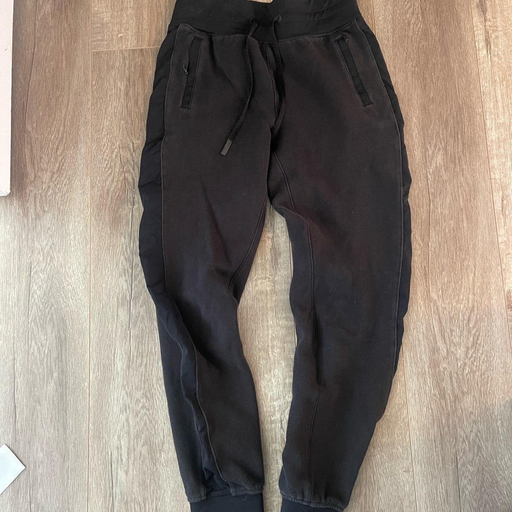 lululemon, jogger pants, black, size 2